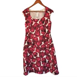 Chadwicks Rose Sleeveless Dress White & Red 8P